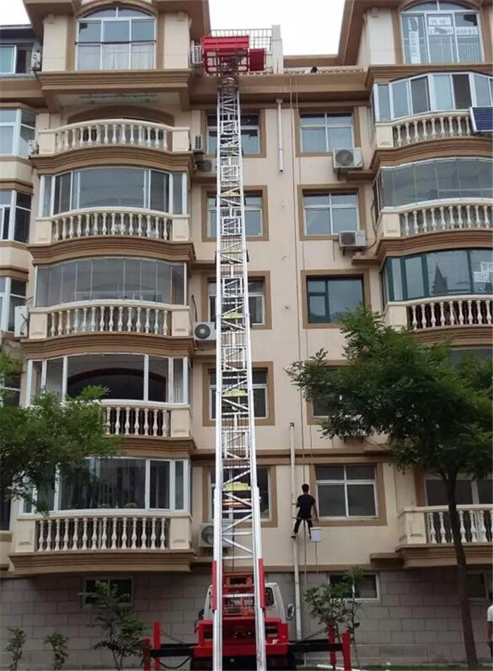 (28 - 33 متر، علامة الأزرق) شاحنة الهيكل العمودي الثنائي الأسطر للدونفانغ