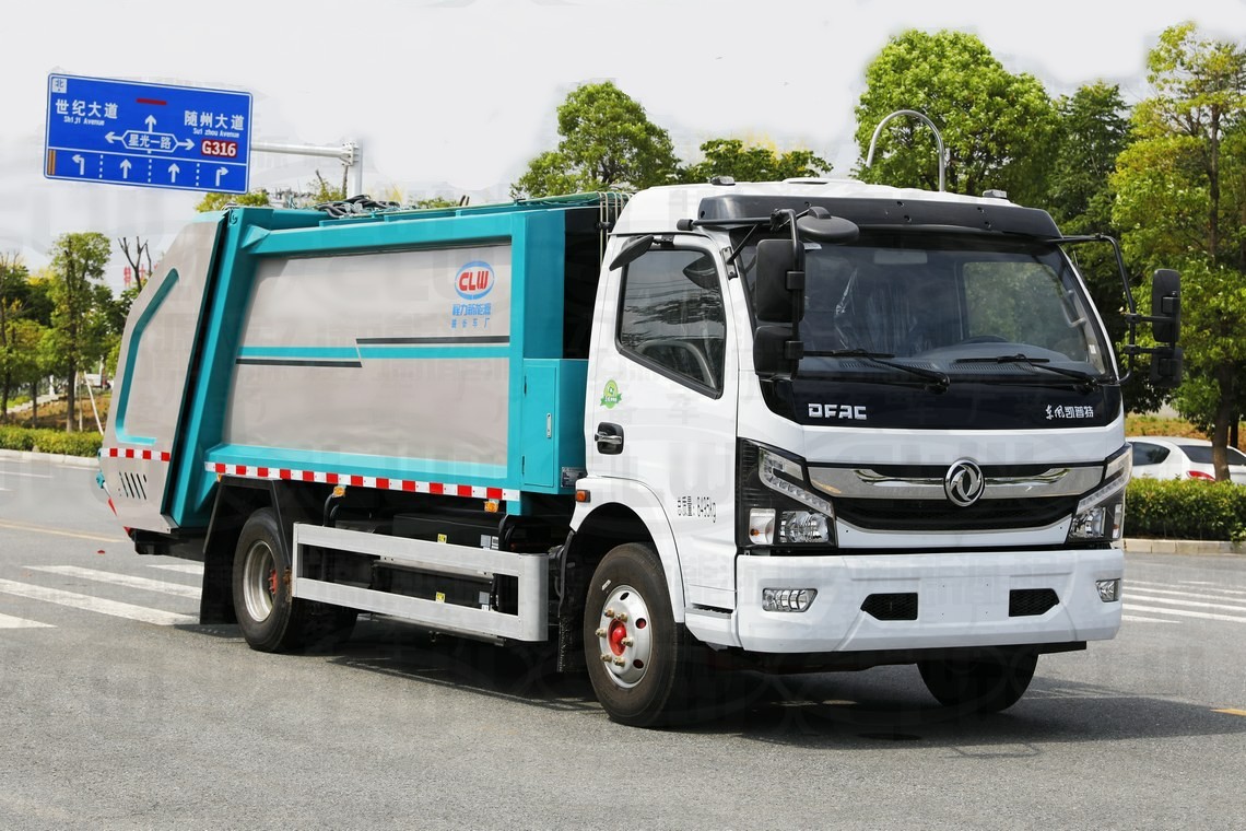 شاحنة نفايات Dongfeng Kapte 5 طن مدمجة كهربائيًا