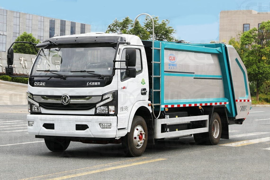 شاحنة نفايات Dongfeng Kapte 5 طن مدمجة كهربائيًا
