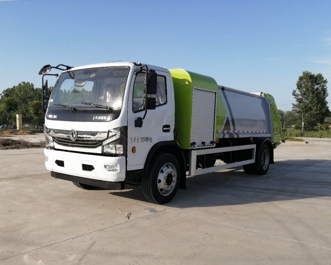 شاحنة نفايات Dongfeng Kapte 8 طن كهربائية مضغوطة