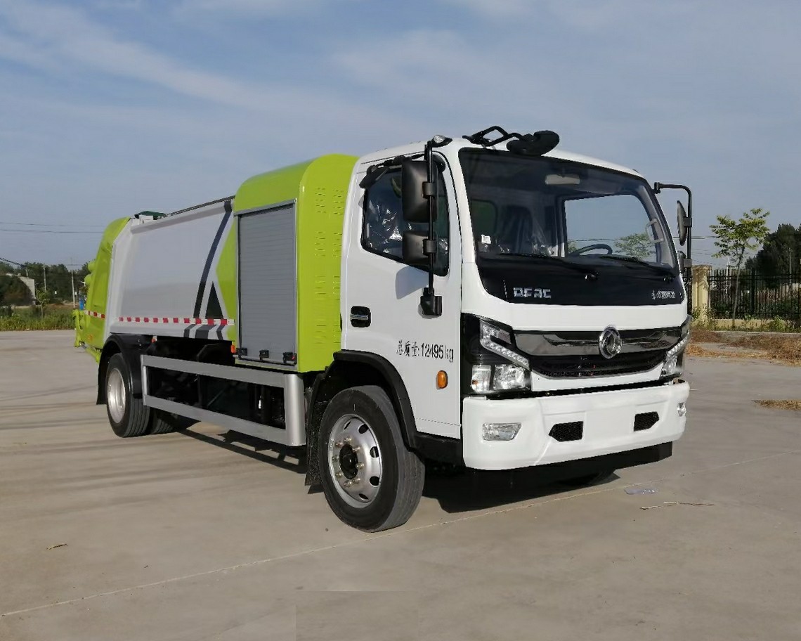 شاحنة نفايات Dongfeng Kapte 8 طن كهربائية مضغوطة