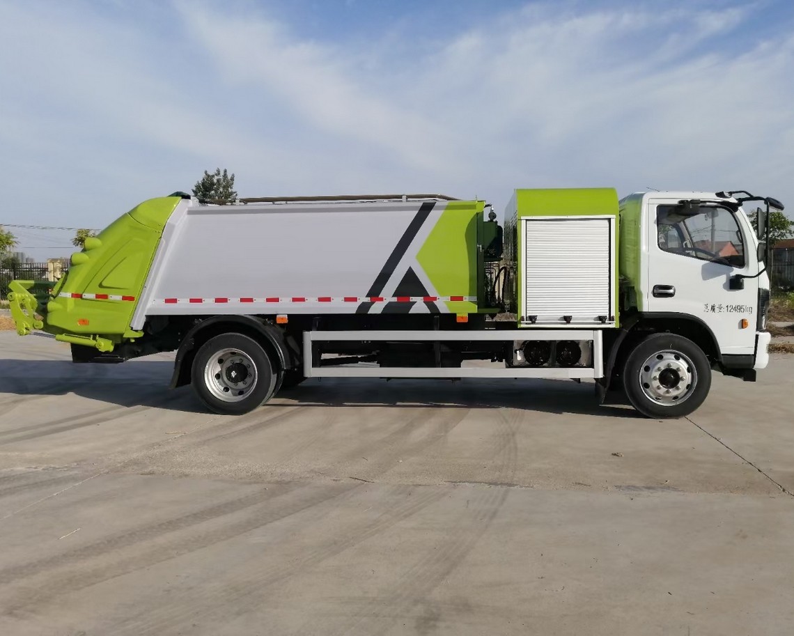 شاحنة نفايات Dongfeng Kapte 8 طن كهربائية مضغوطة