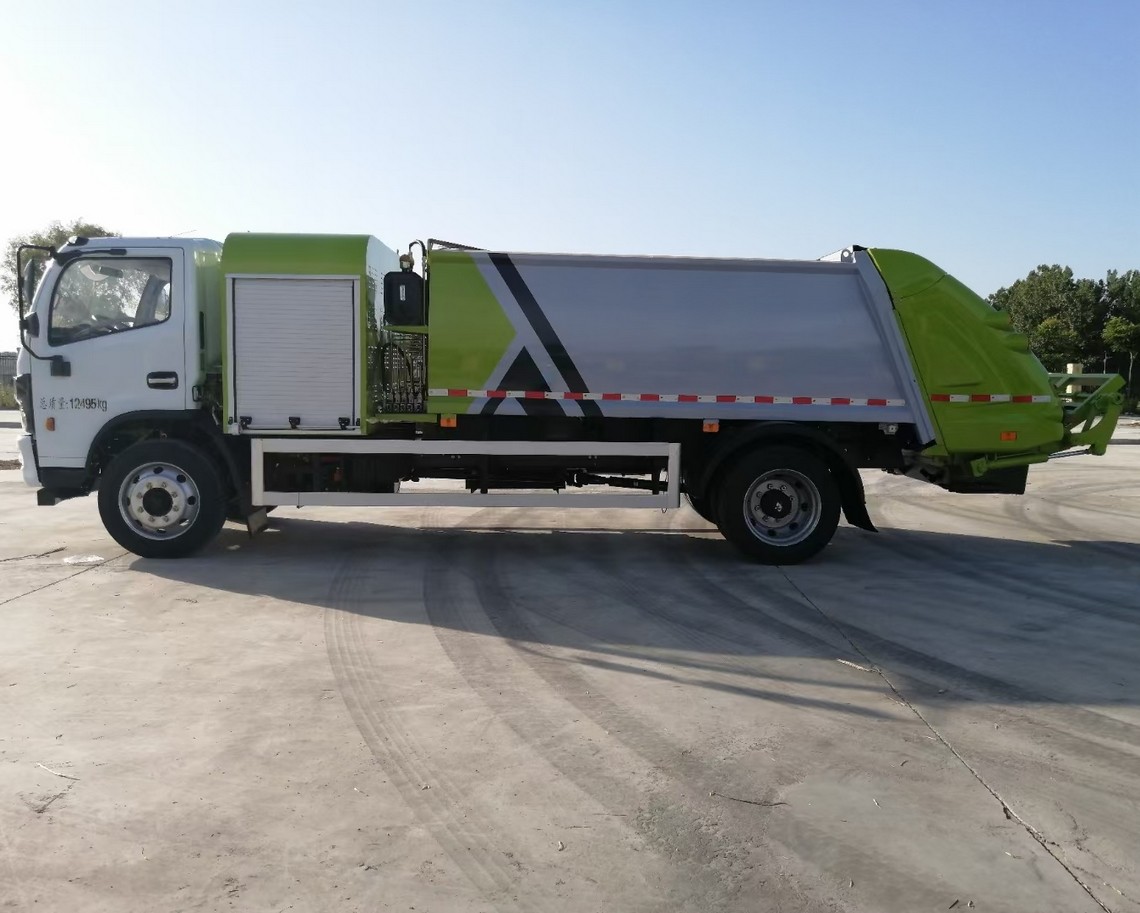 شاحنة نفايات Dongfeng Kapte 8 طن كهربائية مضغوطة