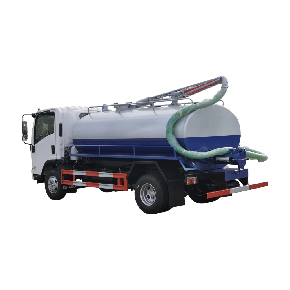 إيسوزو إل إل إف 700P 4x2 ريد 10000L خزان الصرف الصحي والفضلات سحب الشاحنة مع مضخة التفاضل اليدوية للديزل الإيطالية جيروب للتصدير