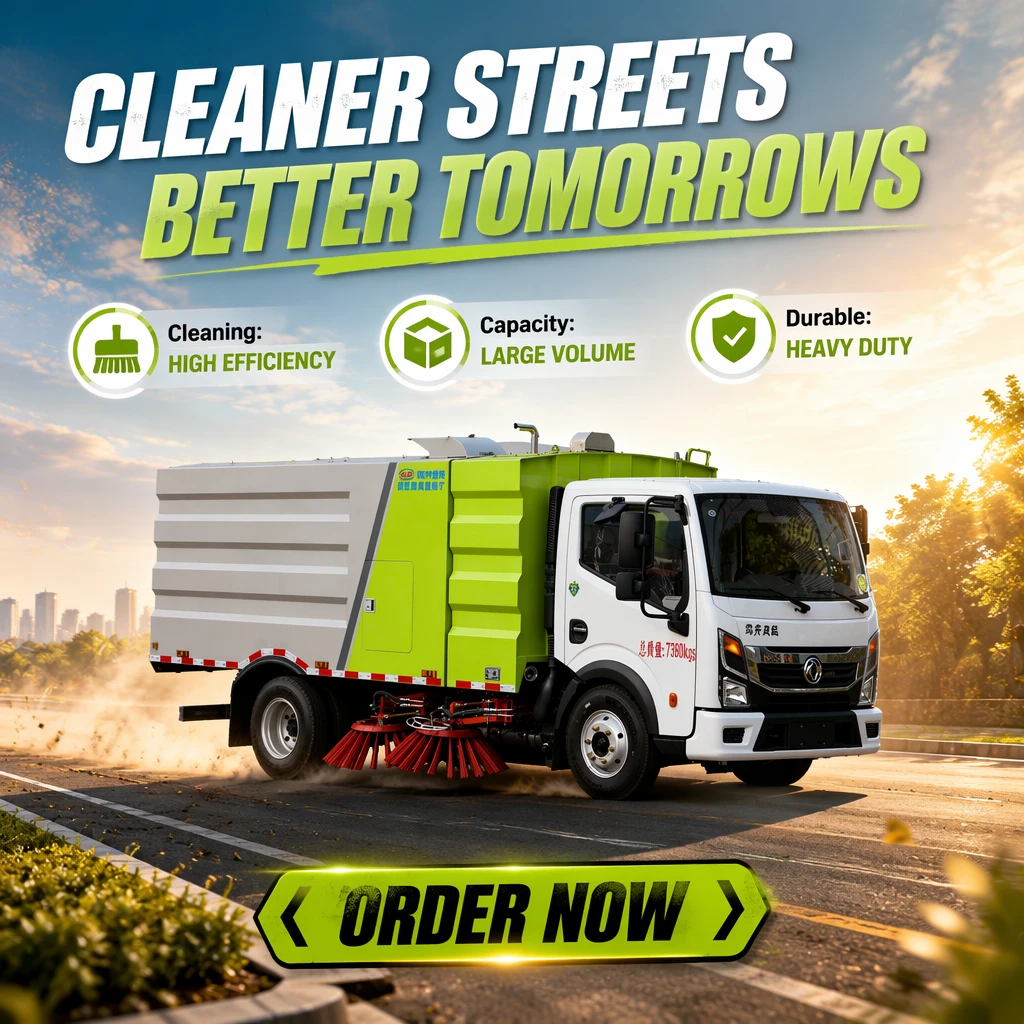 CL5070TSLE6 صغير دوليكا اروبية 6 ديزل آلي شاحنة خفيفة تنظيف الشوارع للطرق