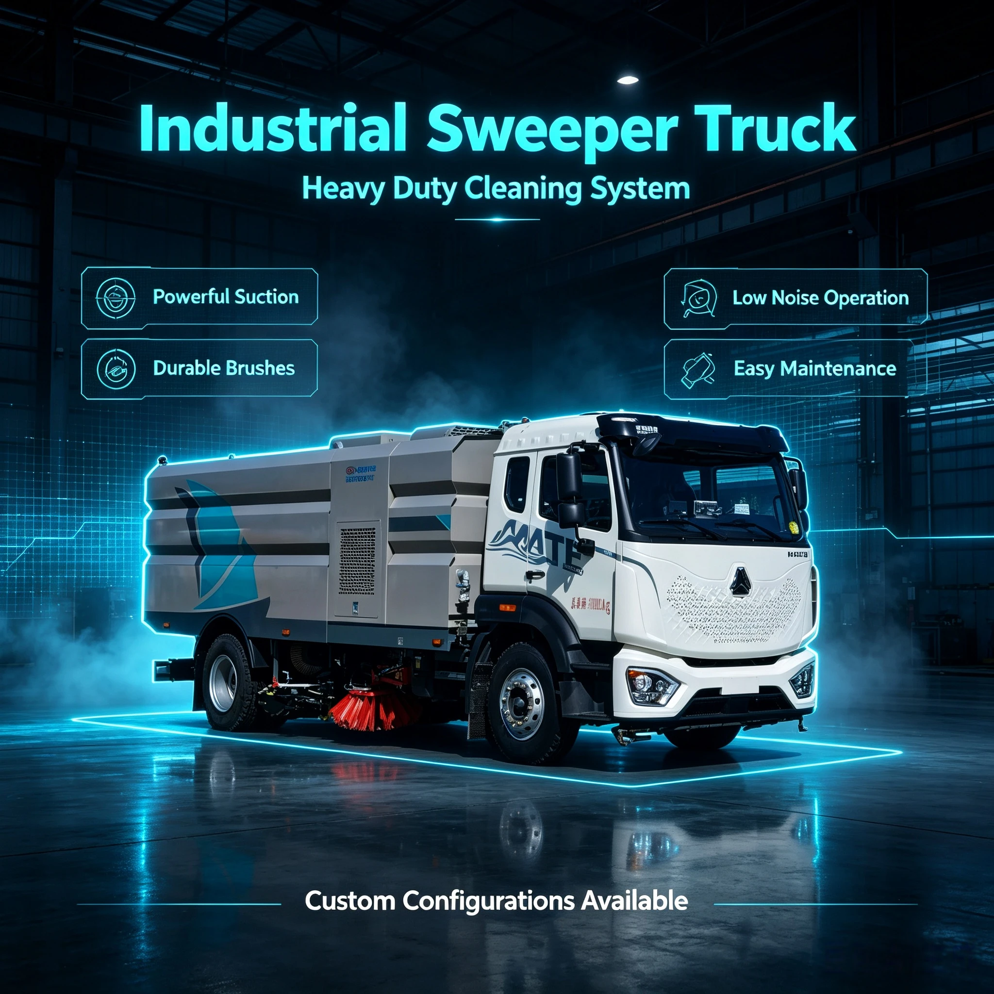 CL5181TXSZ6GX الجديدة من سينوتروك NX سيارة غسل تنظيف الطرقات مزودة بمحرك 240 حصان ناقل الحركة مصدر هوبي 1 سنة ضمان 18000 كجم وزن